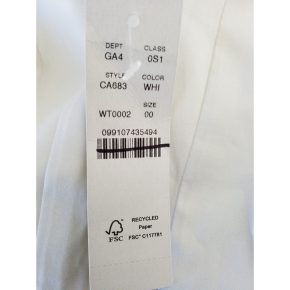 J.Crew Josie Fit & Flare Mini Dress White Poplin Cotton Size 00 NWT - Picture 7 of 8